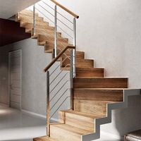 DAIYA d'escalier de nez avec balustrade en verre trempé en forme de u escaliers