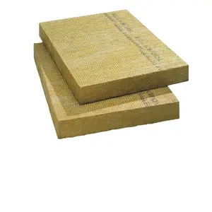 Penjualan harga pabrik isolasi wol Mineral 50mm lembar papan wol batu tebal untuk dinding eksternal