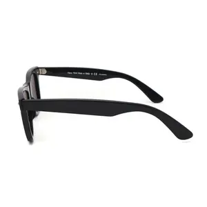 Lunettes de soleil de luxe charnière à ressort cadre noir voyageur mode lunettes de soleil polarisées Logo personnalisé unisexe pour femmes hommes