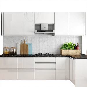 JY Project Customized Best Seller American Standard <b>Kitchen</b> Cabinet Stylish Modern MDF Modular Set Hinge Resin for Villas Home - Product Image 1