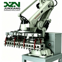 Machine de palettisation automatique pour sacs de riz, de ciment et d'aliments pour animaux (10 kg-50 kg) avec manipulateur robotique personnalisable pour la manutention de cartons/boîtes