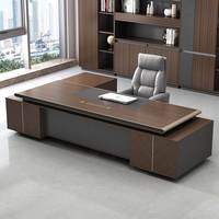 Bureau de direction LBZ-0016 Jane, bureau de direction en PVC en forme de L, simple et moderne, pour entreprise, laboratoire d'innovation