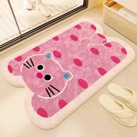 Tapis de salle de bain en cachemire absorbant et épais, antidérapant, moderne, pour la maison et l'hôtel