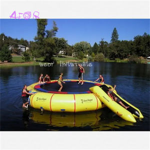 Parc aquatique de mer Lit de saut flottant <span class=keywords><strong>gonflable</strong></span> de qualité supérieure Trampoline flottant <span class=keywords><strong>gonflable</strong></span> en PVC Trampoline aquatique - Product Image 2