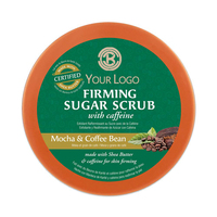 Label privé café curcuma fruits vitamine C E soins de la peau exfoliant hydratant blanchissant sel de la mer morte sucre corps visage gommage