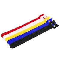 Attaches-câbles en nylon multicolores personnalisables, réutilisables, double face, avec logo, à boucles auto-agrippantes, vente en gros