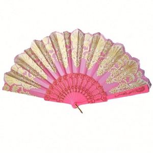 Éventail pliant en bambou écologique personnalisable avec motif sculpté et peint, décoration d'intérieur, cadeau d'affaires, souvenir artisanal - Product Image 2