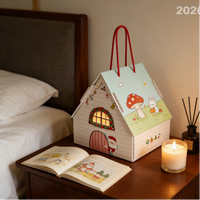 Boîte cadeau de Noël créative et personnalisée de luxe, rigide avec pelliculage brillant, pour bougies, emballage cadeau de Noël pour collations, jouets, cadeaux de fête