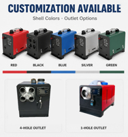 Chauffage de stationnement diesel 5KW 12V 24V pour camion, camping-car, fourgonnette avec télécommande LCD, chauffage rapide