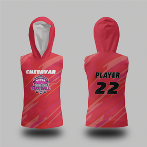 Sweats à capuche sans manches vierges de qualité supérieure pour uniformes de drapeau de football 7V7 - Product Image 2