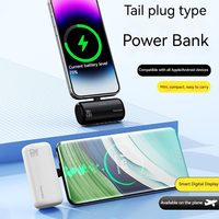 Batterie externe portable 2-en-1 personnalisée en gros, 5000 mAh, mini capsule avec deux interfaces, charge rapide PD 20W