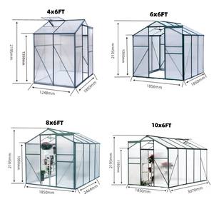 Bahçe tesisi Metal sera kiti kolayca monte 6x4 Ft alüminyum çerçeve açık ev büyümek köy sera - Product Image 2