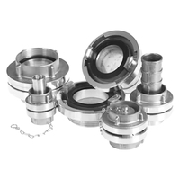 Adaptateur de sécurité incendie en aluminium russe 66 cosses extrémité de capuchon de tuyau rapide filetage mâle/femelle bouche d'incendie accessoire d'équipement de lutte contre l'incendie