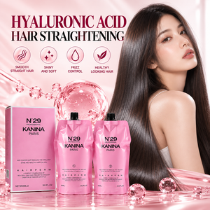 Crème lissante pour cheveux à l'acide hyaluronique 950ml*2, marque privée, système de lissage en 2 étapes, anti-frisottis, cheveux doux et brillants, vente en gros OEM - Product Image 4
