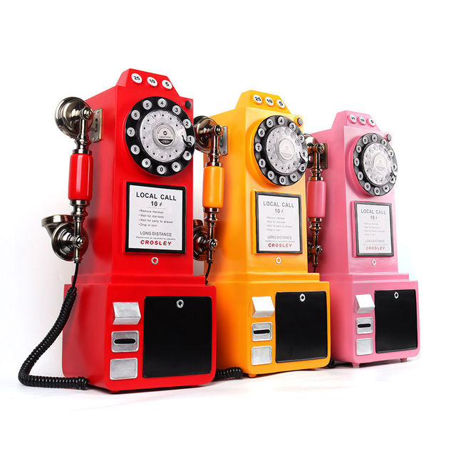 Vintage Rotary Dial Telephone Recorded Audio Guestbook Sets Retro Telephone for Weddings and Events