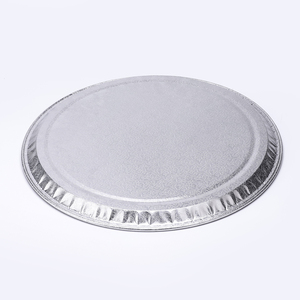 Plateaux de service en <span class=keywords><strong>aluminium</strong></span> jetables de grande taille, ronds, en <span class=keywords><strong>aluminium</strong></span>, argentés, gaufrés, 40*20 mm, 16 pouces, pour les fêtes - Product Image 4