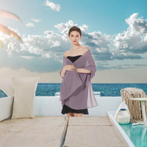 Écharpe carrée en <span class=keywords><strong>mousseline</strong></span> de rayonne pour femme, châle élégant et festif pour robes de soirée, mariages d'été - Product Image 3