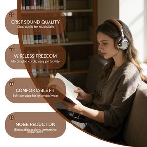 <span class=keywords><strong>Casque</strong></span> Professionnel Sans Fil à Réduction de Bruit avec Son HIFI et Basses Puissantes - Product Image 2