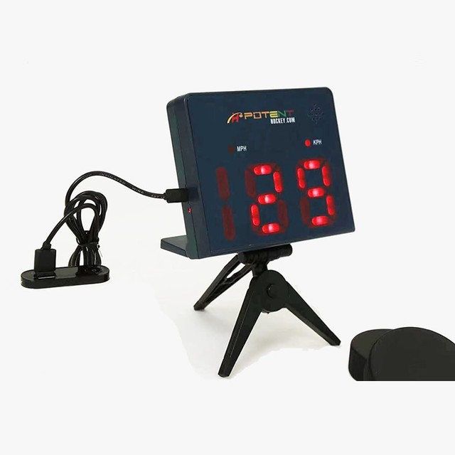 Potent HS-A1703 Multi-Function Speed Radar Gun 2.0 for Measuring Shot Speed in Hockey Baseball Tennis Golf