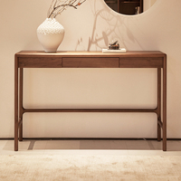 Ensemble de meubles d'entrée modernes, durables et écologiques, directement de l'usine, table console en noyer noir pour appartement