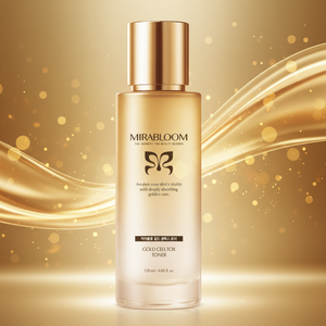 MIRABLOOM GOLD CELLTOX TONER 120ml 24K Gold Eco-Friendly Anti-Aging Niacinamide Brightening Deep Hydrating <b>Face</b> & Body K-Beauty - Product Image 2