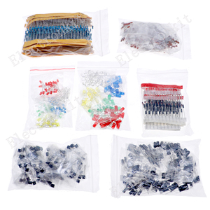 Bảy Thành phần phổ biến Kit điện trở tụ điện Transistor Diode hỗn hợp Tự Làm sửa chữa thí nghiệm linh kiện điện tử Sản xuất tại Trung Quốc - Product Image 2