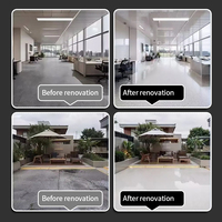Revêtement liquide autolissant époxy coloré haute résistance, résistant à l'usure, application au pinceau sans joint pour parkings et allées