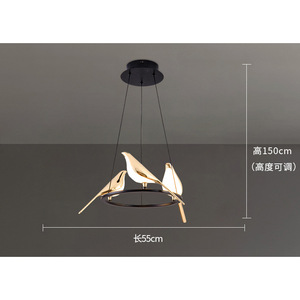 Lámpara Colgante de Lujo Posmoderna Magpie, Lámpara de Araña Creativa Nórdica para Restaurante, Sala de Estar, Comedor, Barra de Bar - Product Image 3