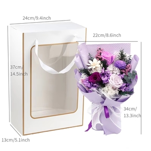 Bouquets de fleurs naturelles préservées de haute qualité TC 2025 – Roses éternelles et hortensias véritables pour la Saint-Valentin et la Fête des Mères - Product Image 6