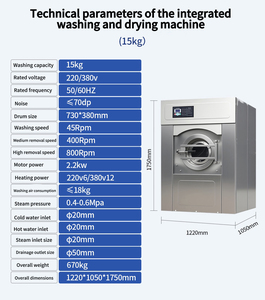 Lavadora Industrial Totalmente Automática, de Gran Capacidad, para <span class=keywords><strong>Ropa</strong></span> de Trabajo, <span class=keywords><strong>Ropa</strong></span> Médica, <span class=keywords><strong>Ropa</strong></span> de Hotel, a Prueba de Polvo - Product Image 3