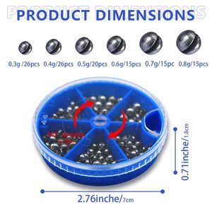 Kit de Plombs de Pêche à la Mouche (35 ou 125 pièces en stock) – Accessoires de Pêche Essentiels - Product Image 2