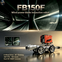 Robot chenillé FORBEST de haute qualité à 6 roues motrices FB150F avec caméra PTZ HD 220V pour inspection interne des pales d'éoliennes, garantie 1 an