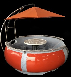 Barco de barbacoa flotante tipo <span class=keywords><strong>velero</strong></span> para turismo, <span class=keywords><strong>restaurante</strong></span>, fiestas y ocio, con forma de donut, a bajo precio - Product Image 4