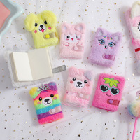Mini carnet de notes personnalisé en peluche mignon pour filles et enfants, journal brodé, cadeaux scolaires