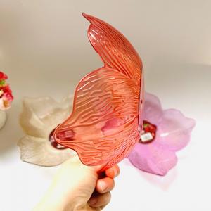 Plato de frutas con borde de encaje, plato transparente para dulces, plato para aperitivos con forma de pétalo, plato de plástico, 1-2 yuanes al por mayor, plato de frutas de nuevo material - Product Image 4