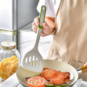 ชุดไม้พายซิลิโคนสีเขียวสดใหม่ช้อนตักอาหารที่ใช้ในครัวเรือนสำหรับคนทอดเครื่องมือครัวที่ปลอดภัยสำหรับใช้ในบ้าน - Product Image 2