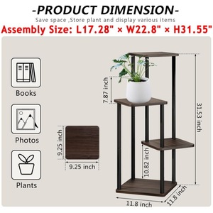 Soporte Metálico de 4 Niveles para Plantas de Interior, Ideal para Esquinas con Múltiples Plantas, Soporte Alto para Plantas de Patio y Jardín - Product Image 3