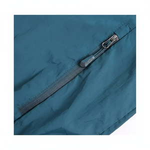 Chaqueta cortavientos ajustada informal para hombre, abrigo ligero con cremallera completa de verano, capucha extraíble, soporte Vintage, Safari de montaña, Color sólido - Product Image 1