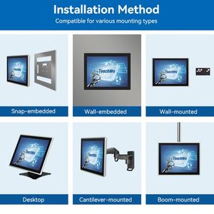 Touchwo 15.6 21.5 inch công nghiệp bảng điều chỉnh nhúng PC không quạt HMI industri máy tính màn hình cảm ứng máy tính công nghiệp phụ kiện - Product Image 6