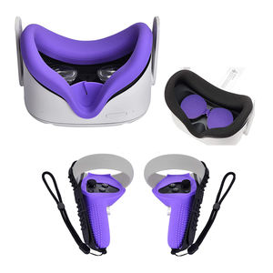 Kit de accesorios de silicona VR suave con cubierta facial y cubierta de controlador para <span class=keywords><strong>Oculus</strong></span> <span class=keywords><strong>Quest</strong></span> <span class=keywords><strong>2</strong></span> Touch Grips con correa de mano - Product Image 6