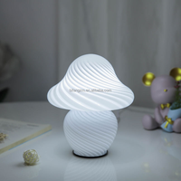 Lampe de table en verre de Murano à intensité variable, lampe de bureau LED vintage en verre, lampe de table en verre de Murano alimentée par USB