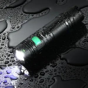 Mini torce portatili torce LED Zoomable USB ricaricabile potente torcia elettrica tattica