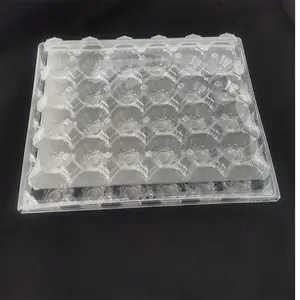 厂家批发30格鸡蛋收纳盒翻盖长方形定制透明盒塑料托盘鸡蛋包装