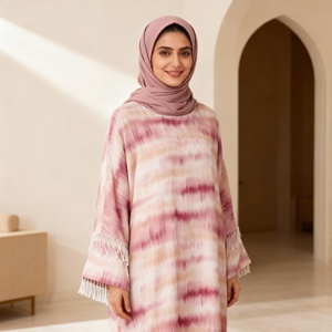 Vestido Abaya Informal de Color Sólido con Diseño Moderno para Mujeres Musulmanas, Uso Diario, Tela de Alta Calidad, Proveedor Chino - Product Image 3