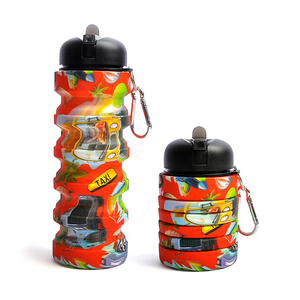 Bouteille d'eau créative en silicone de qualité alimentaire, grande capacité, multicolore, vente chaude en gros - Product Image 4