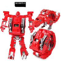 Jam tangan Digital anak-anak, mainan Robot kartun dinosaurus mekanik deformasi Digital, mainan elektronik pendidikan