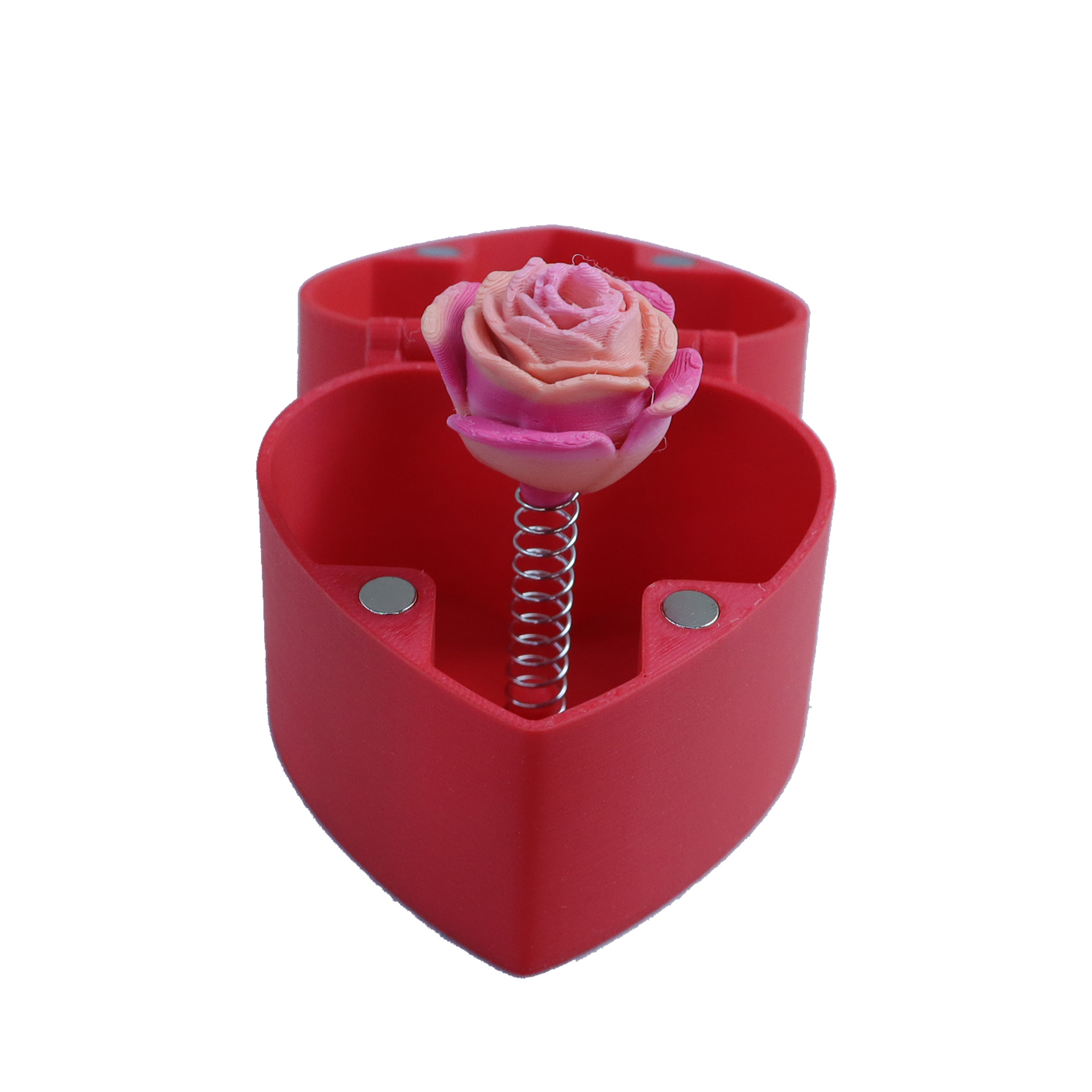 Boîte rouge - Rose pêche