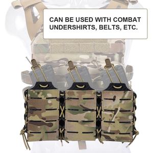 ซินแอร์ซอฟท์ กระเป๋าใส่แม็กกาซีนแบบสามช่อง รุ่นใหม่ Tactical 5.56/7.62  แบบเปิดด้านบน  ตัดด้วยเลเซอร์  สำหรับใส่แม็กกาซีนและอุปกรณ์อื่นๆ - Product Image 6