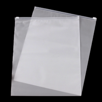 Sac à fermeture éclair transparent mat personnalisé sac d'emballage givré en plastique zip-lock pour vêtement