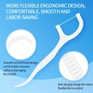 Menta aromatizzato uso quotidiano dentale per massaggiatore di gomma filo interdentale raccoglie denti per la pulizia profonda salute orale plettri fatti di bambù - Product Image 2